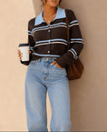 Load image into Gallery viewer, Aniss chocolate strip cardigan