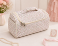 Load image into Gallery viewer, Joanna pink floral cosmetic case