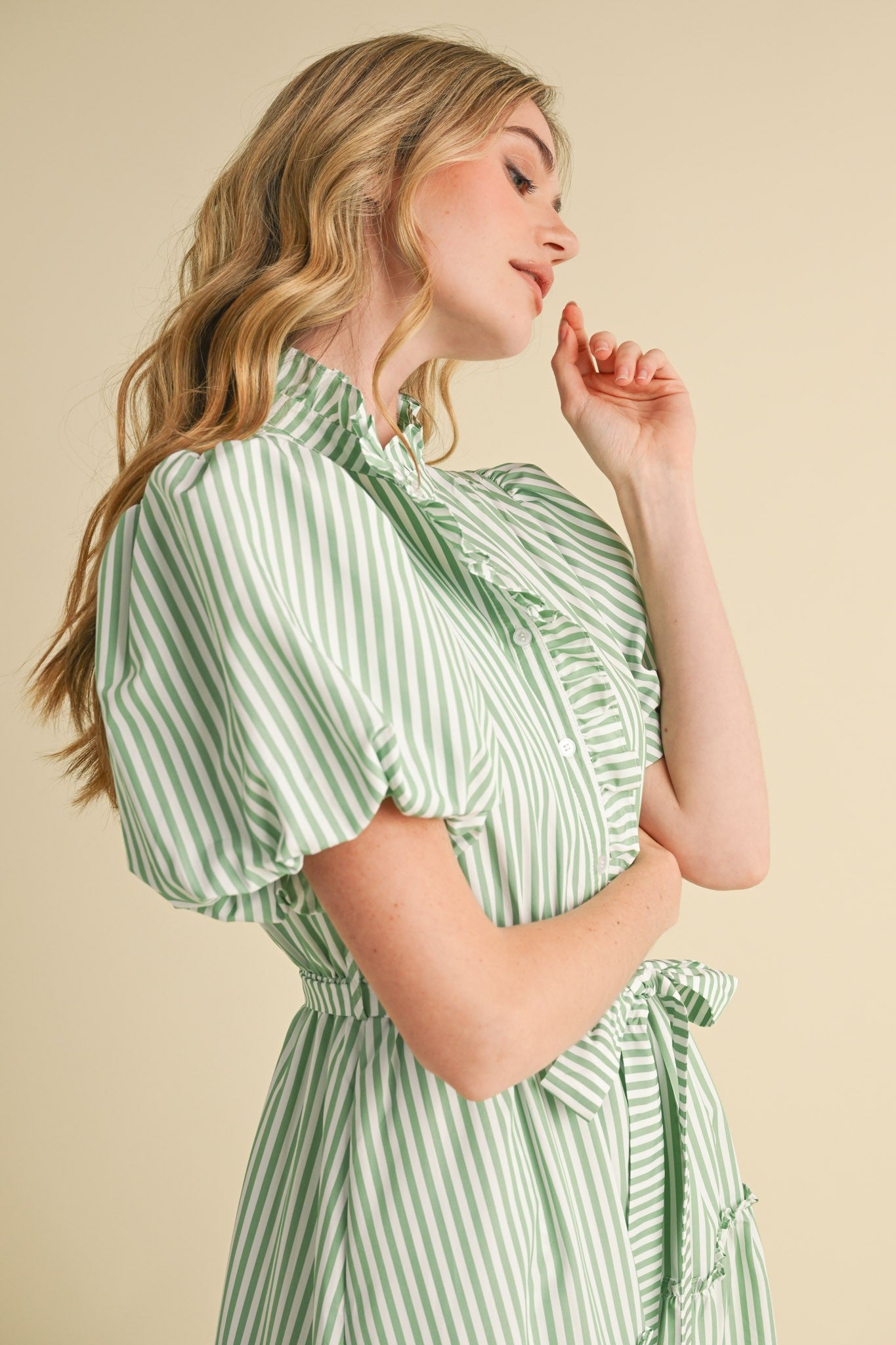 Isabella Green Midi Dress