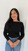 Load image into Gallery viewer, Adeline black top