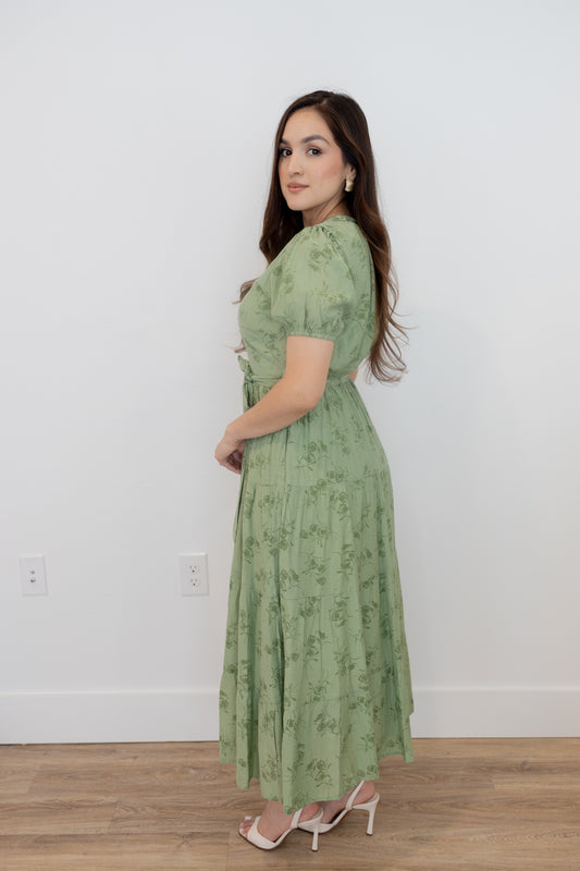 Madison Olive Midi Dress