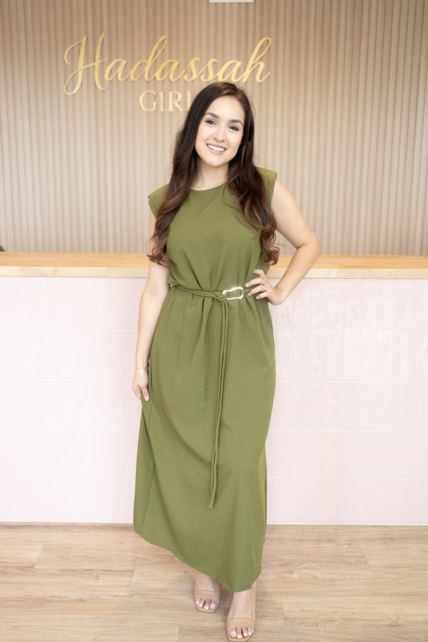 Grace Olive Dress