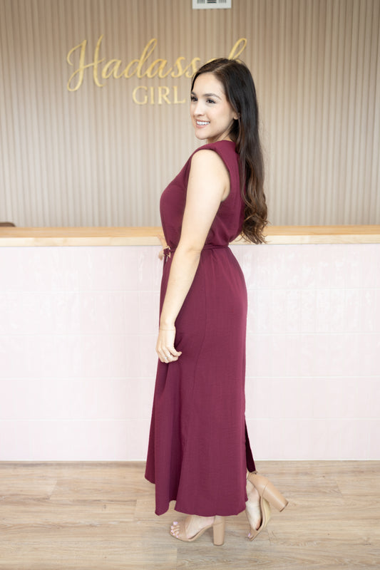 Grace burgundy Dress