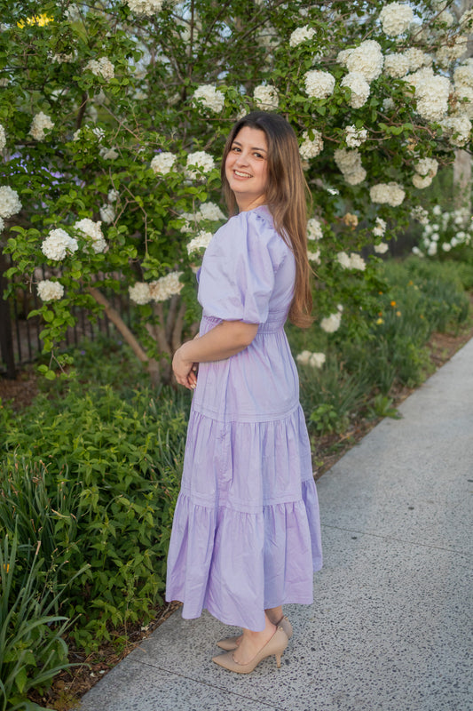 Mellanie Lilac Midi Dress