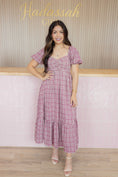 Load image into Gallery viewer, BRIANNA BURGANDY MIDI DRESS