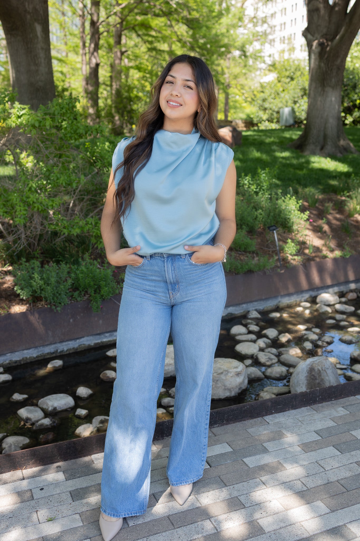 Katie Lt.Blue Blouse