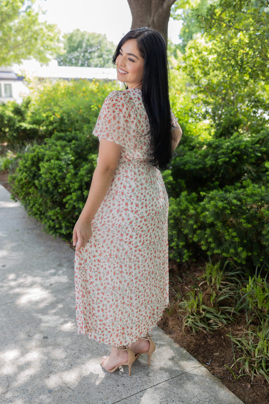Rubi Cream Midi dress