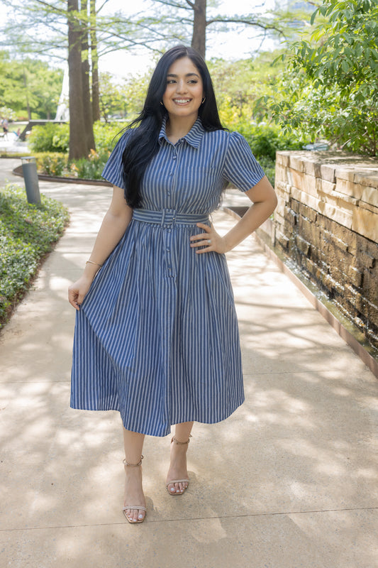 Kassandra Blue Midi Dress