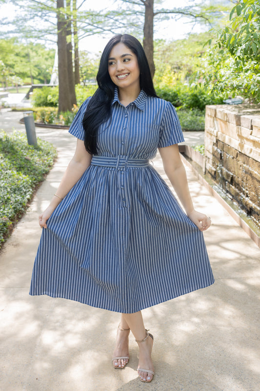 Kassandra Blue Midi Dress