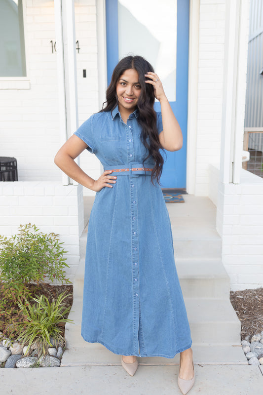 Marisol Denim Maxi Dress