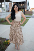 Load image into Gallery viewer, Coffee Tan Midi Skirt