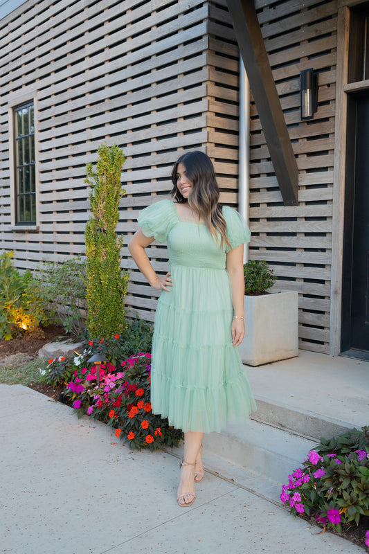 Callie Mint Maxi Dress