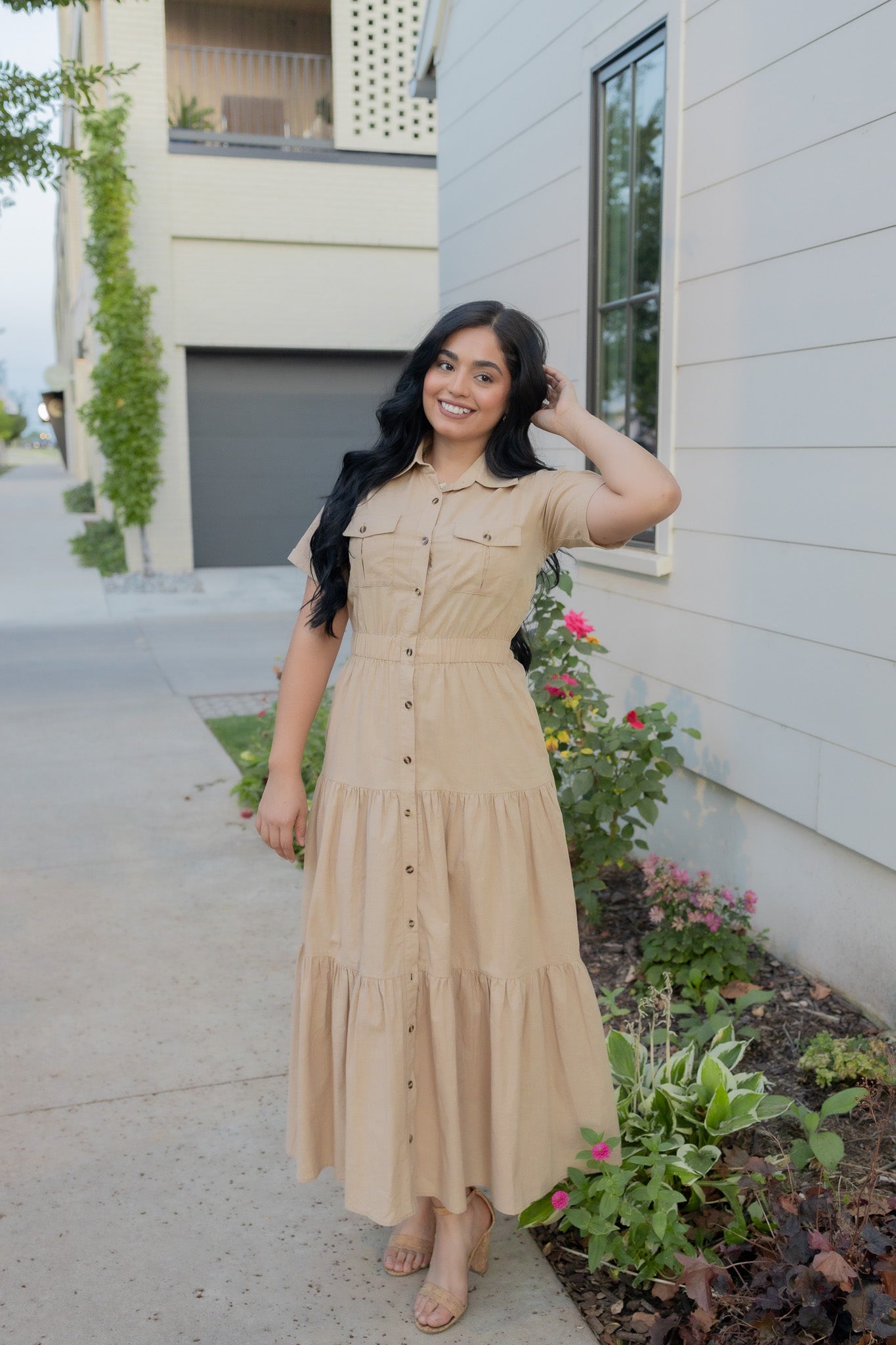 Lenore Sand Maxi Dress