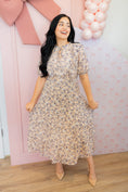 Load image into Gallery viewer, Kianna Brown Midi Dress
