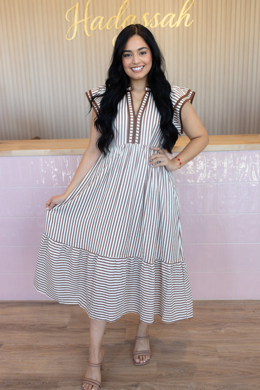 Sidney Brown Midi Dress