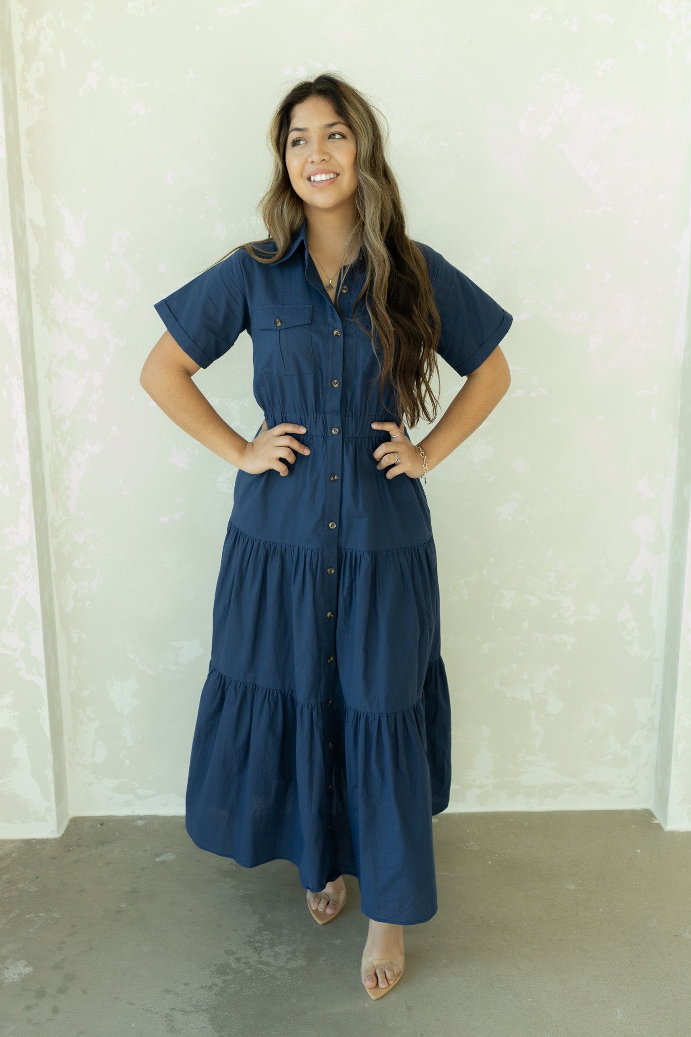 Lenore Blue Maxi Dress