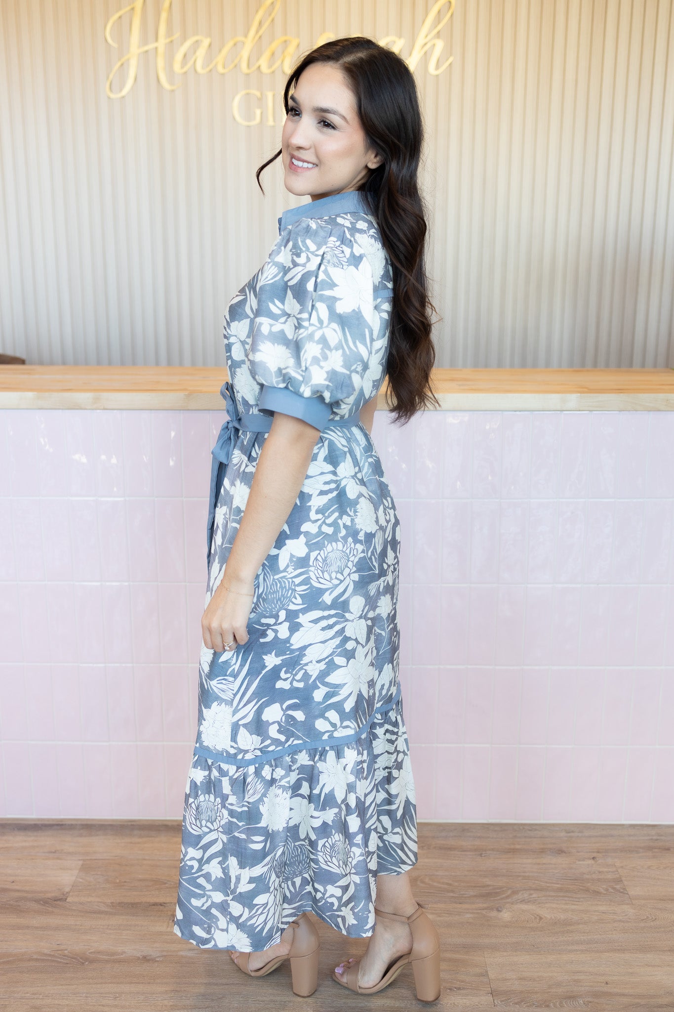 Aitana Grey Midi Dress