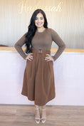 Load image into Gallery viewer, Magaly Brown Midi Dress
