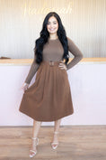 Load image into Gallery viewer, Magaly Brown Midi Dress