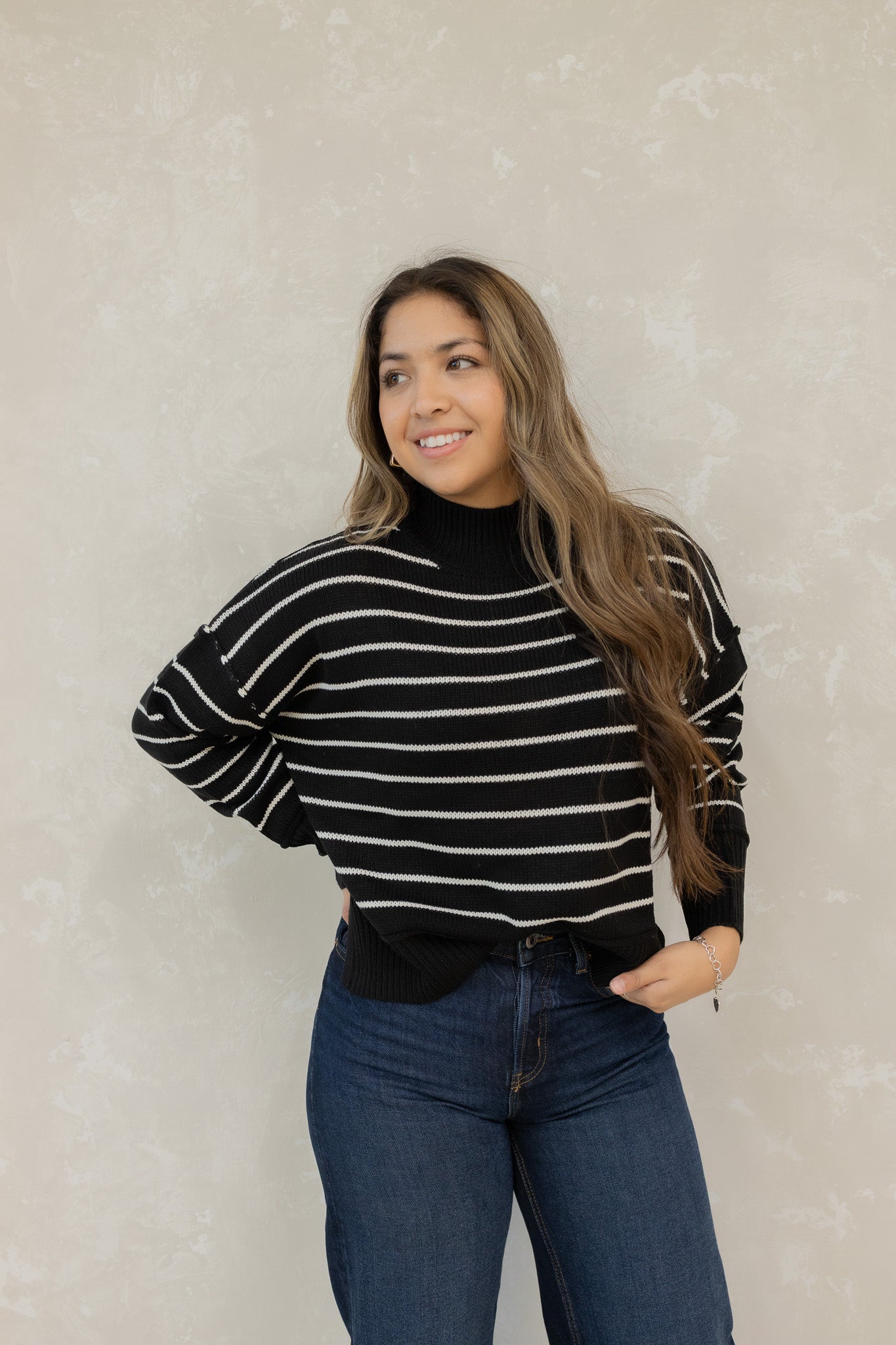 Sammy Black Stripe Sweater