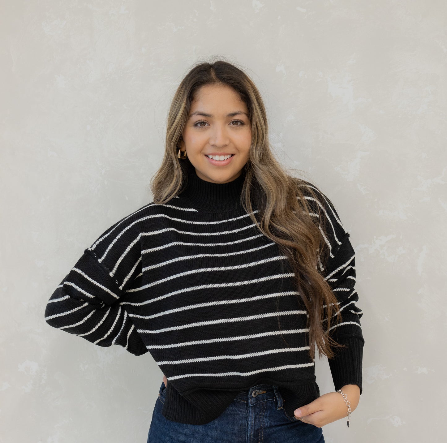 Sammy Black Stripe Sweater