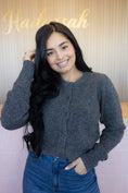 Load image into Gallery viewer, Thaily Charcoal Cardigan