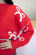 Load image into Gallery viewer, Red Bow Sweater