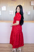 Load image into Gallery viewer, Asmery Red Midi Dress