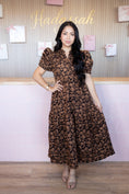 Load image into Gallery viewer, Asmery Brown Midi Dress