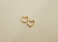 Load image into Gallery viewer, Gold-Dipped Heart Hoop Earrings