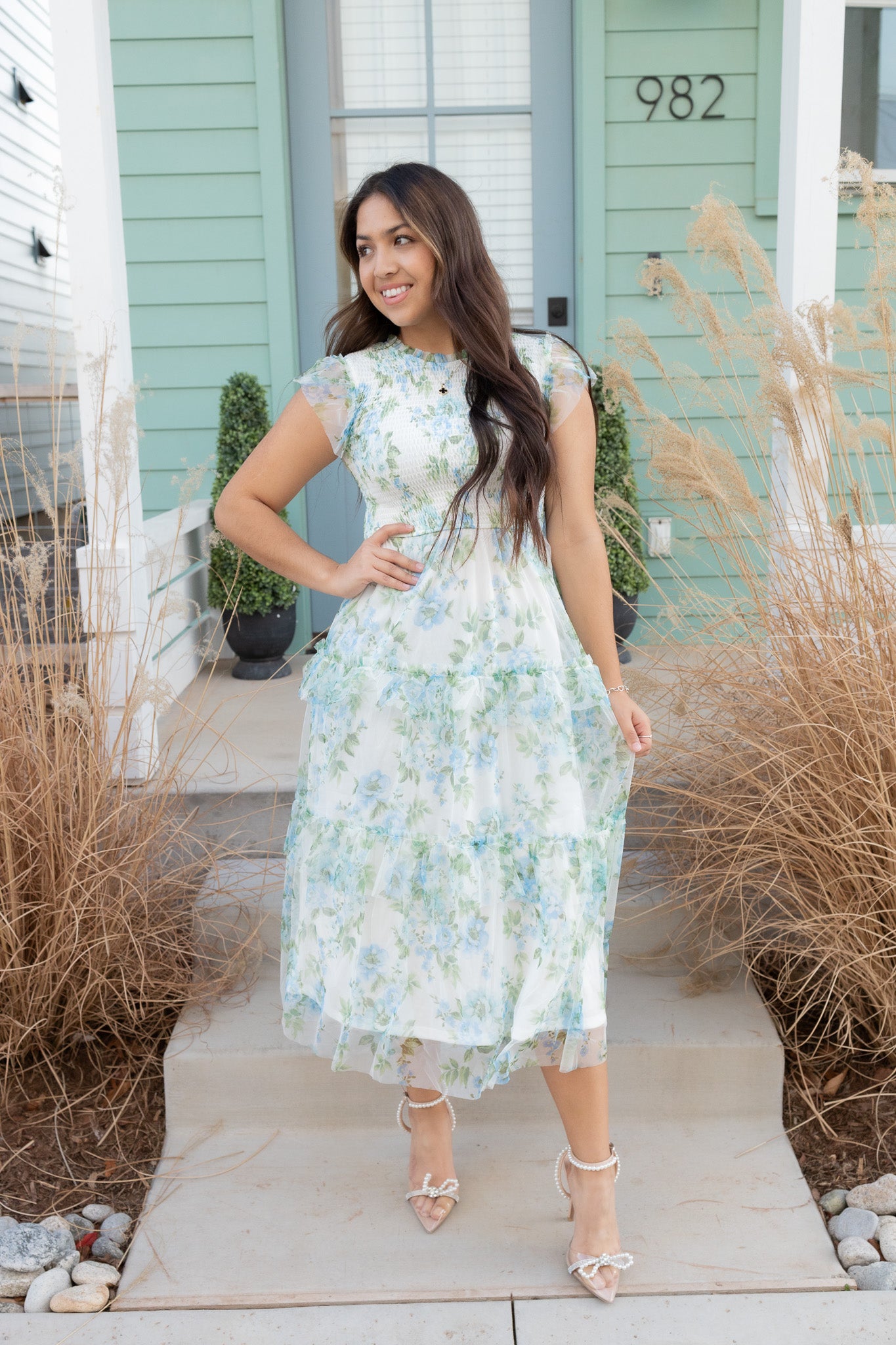 Flaxy Blue Midi Dress