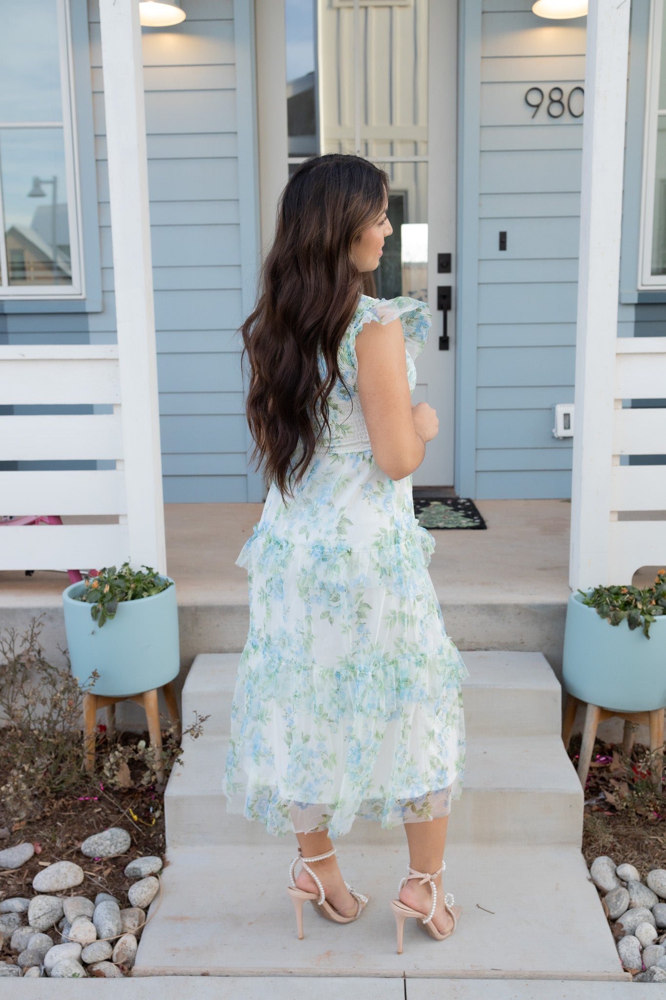 Flaxy Blue Midi Dress