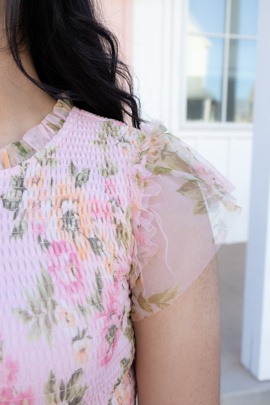 Flaxy Pink Midi Dress