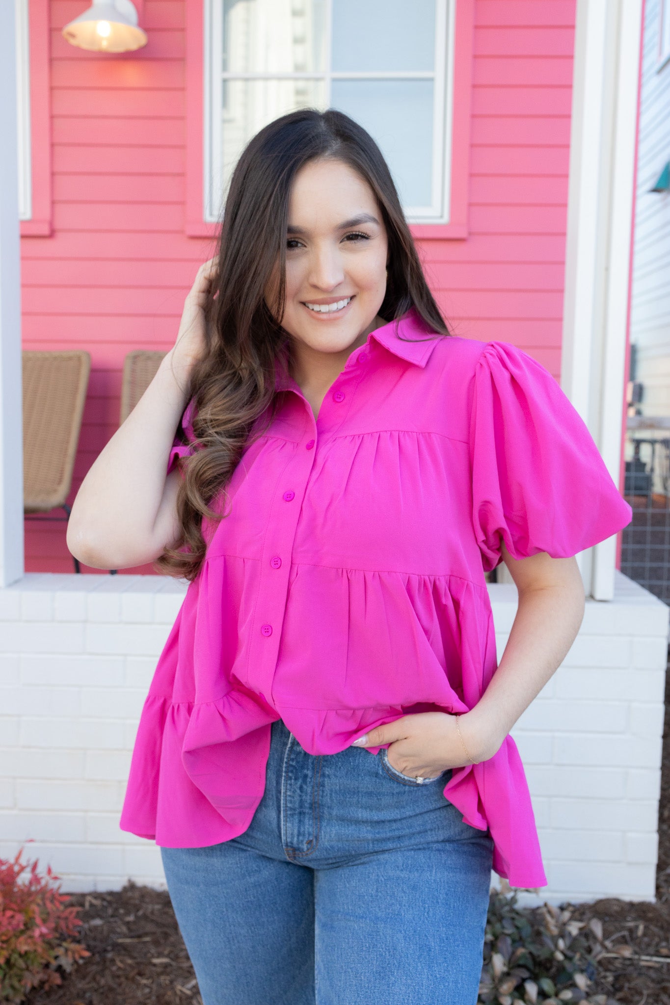 Magenta Blouse