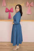 Load image into Gallery viewer, Berry Denim Midi Dress