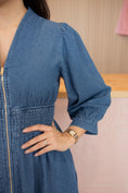 Load image into Gallery viewer, Berry Denim Midi Dress