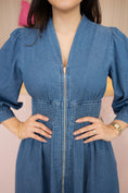 Load image into Gallery viewer, Berry Denim Midi Dress