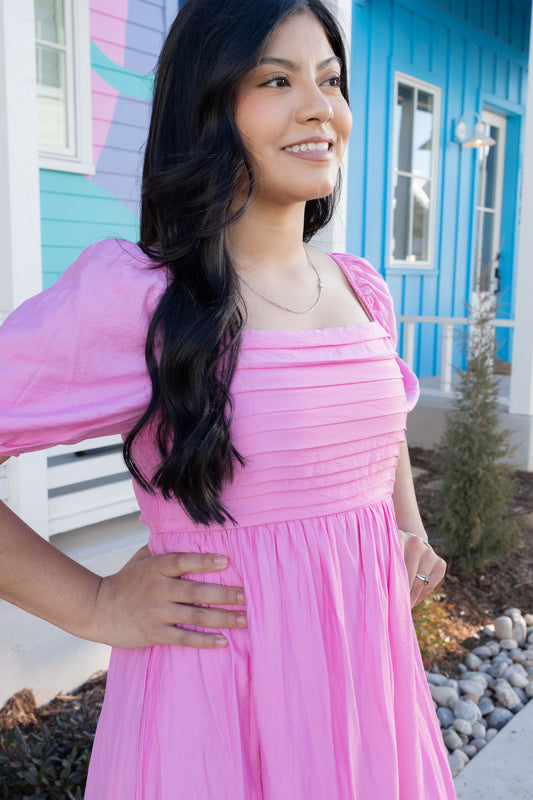 Norah Pink Midi Dress