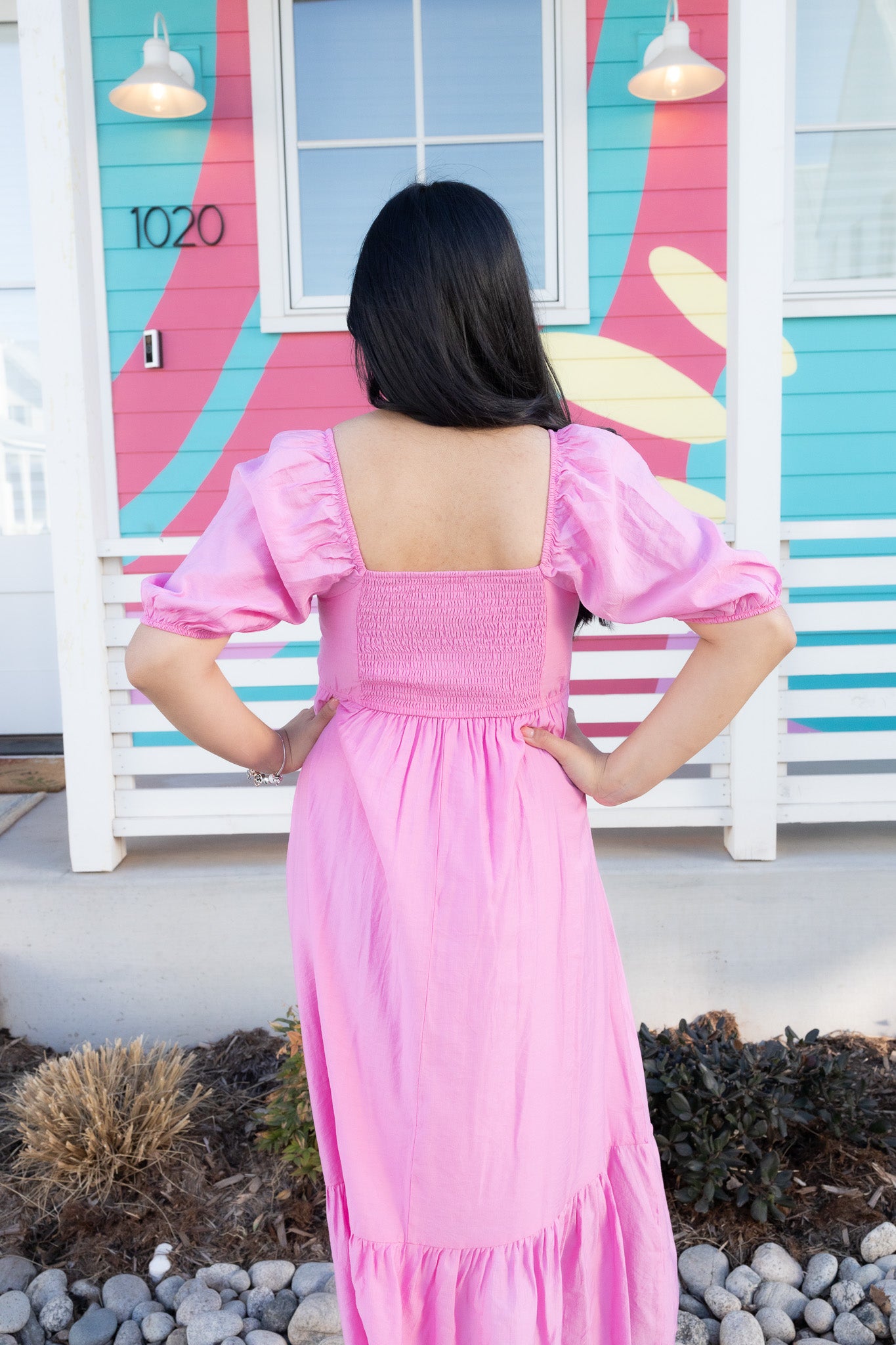 Norah Pink Midi Dress