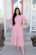 Load image into Gallery viewer, Elina Pink Midi Dress