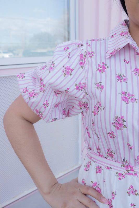 Babydoll Pink Midi Dress