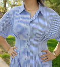 Load image into Gallery viewer, Alanna Stripe Blue Dress