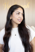 Load image into Gallery viewer, Bluebell gold half hoops
