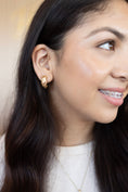 Load image into Gallery viewer, Bluebell gold half hoops