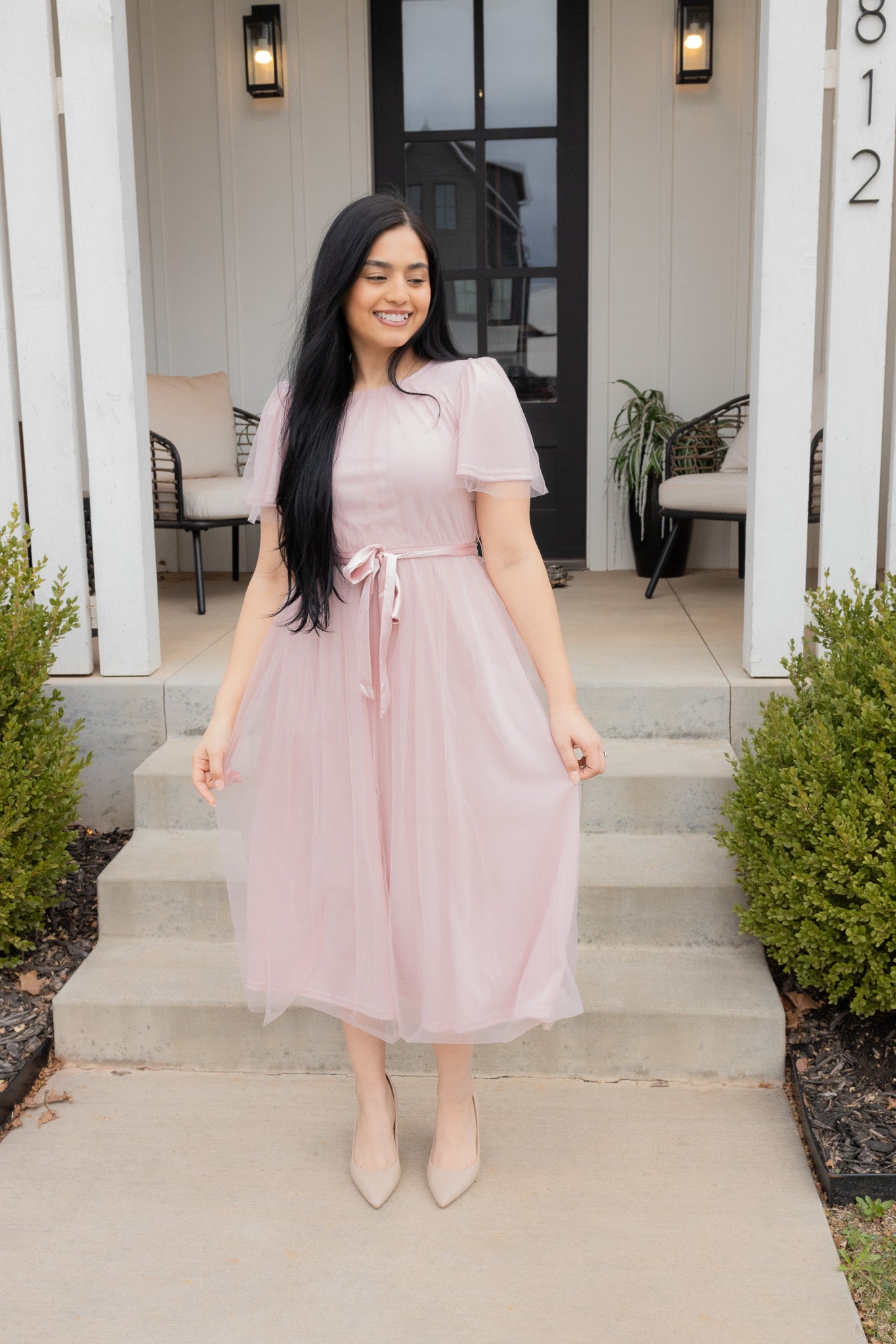 Angelina Pink Midi Dress