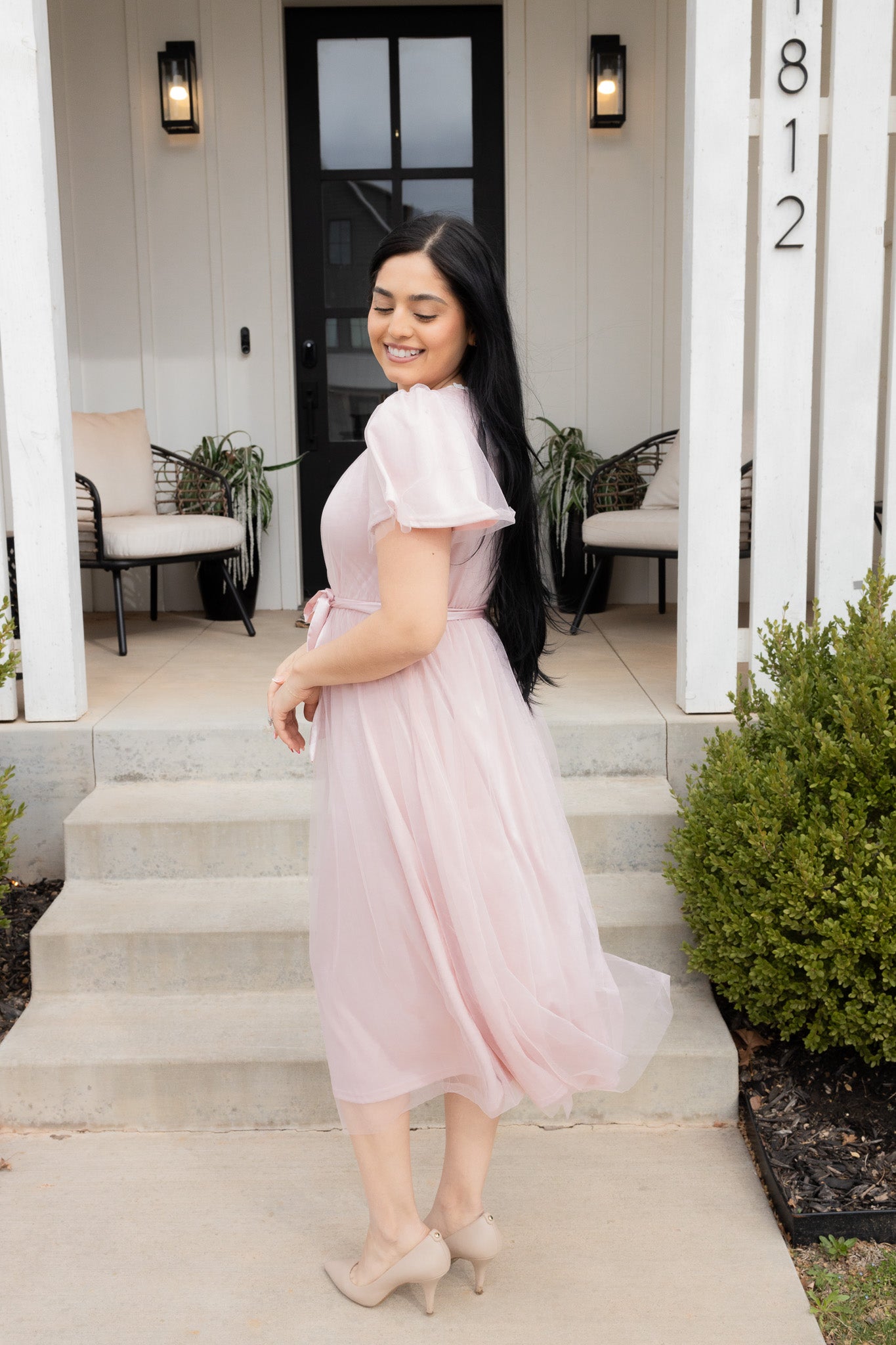 Angelina Pink Midi Dress