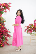 Load image into Gallery viewer, Dhalia Pink Midi Dress