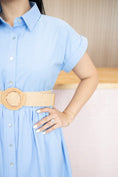 Load image into Gallery viewer, Maribel Blue midi dress