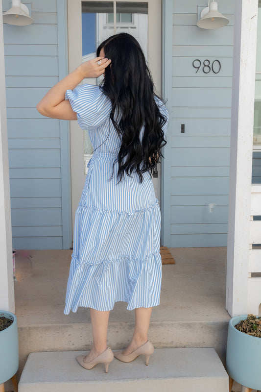 Isabella Skyblue Midi Dress