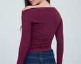 Load image into Gallery viewer, Adeline burgandy top